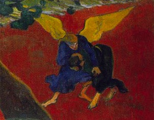 Detail from Paul Gauguin's "The Vision after the Sermon"